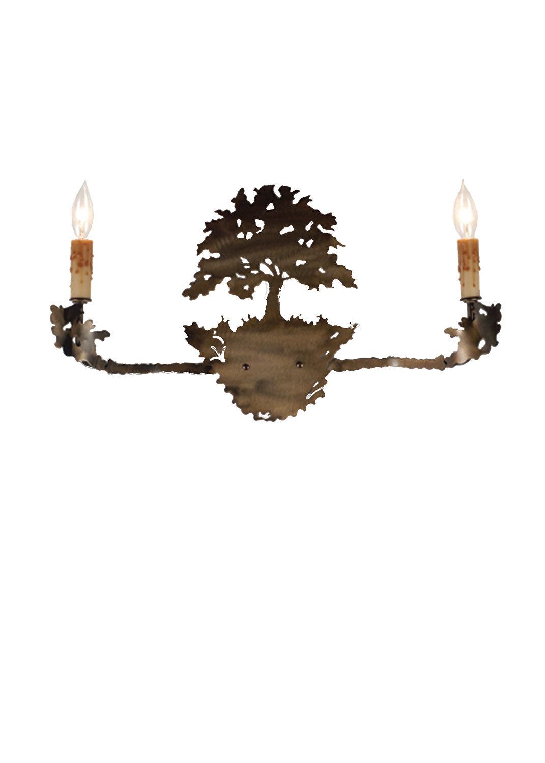 Meyda Tiffany Oak Tree 82158 Wall Light - Antique Copper