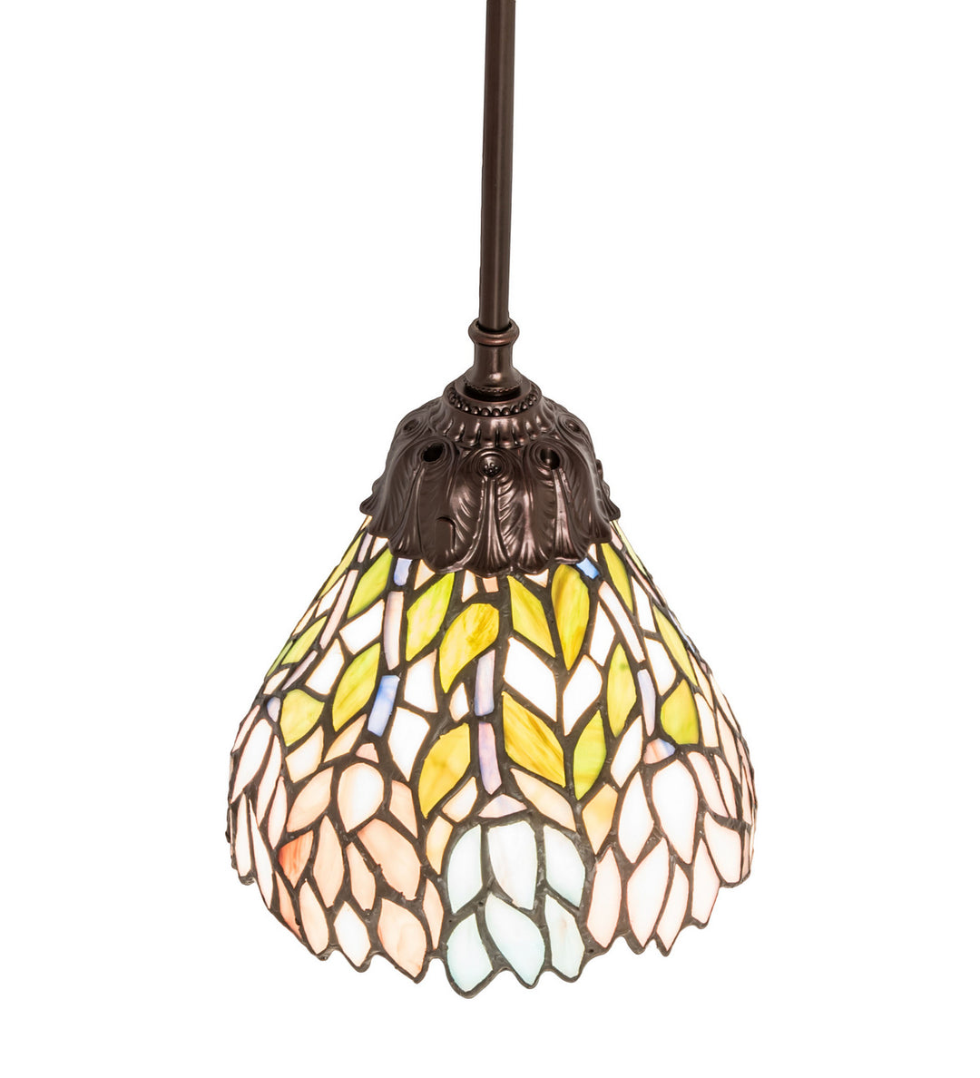 Meyda Tiffany Wisteria 82422 Pendant Light - Beige Pink Purple