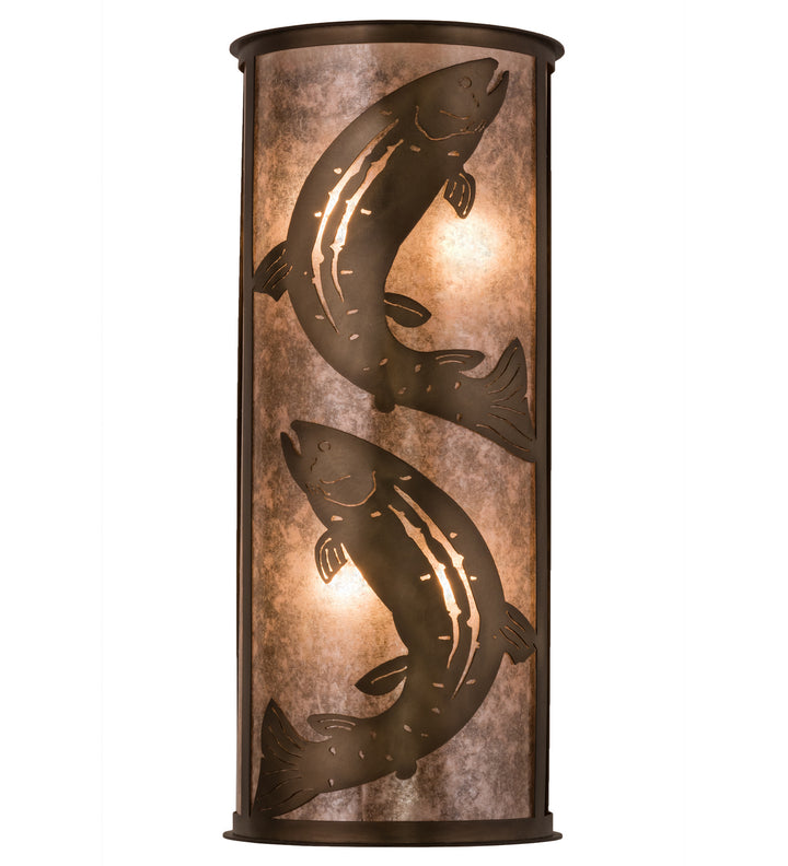 Meyda Tiffany Leaping Trout 82464 Wall Light - Antique Copper