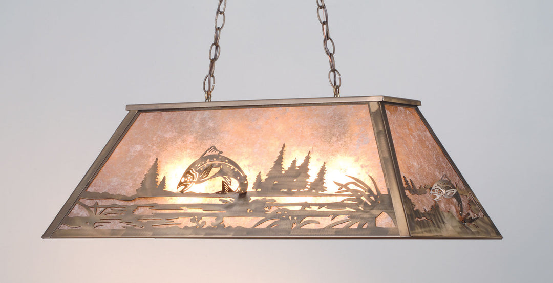 Meyda Tiffany Leaping Trout 98682 Pendant Light - Antique Copper