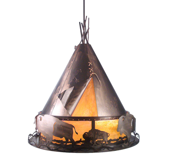 Meyda Tiffany Teepee 98741 Pendant Light - Antique Copper