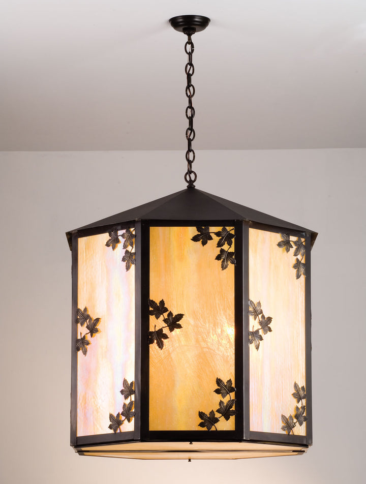 Meyda Tiffany Maple Leaf 98870 Pendant Light - Craftsman Brown