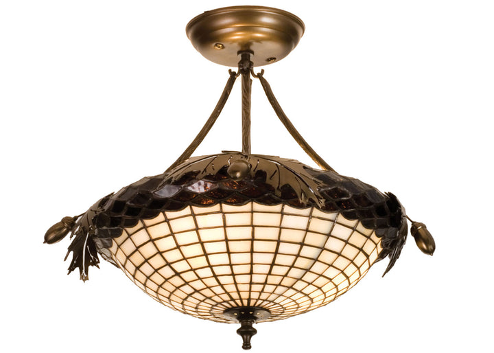 Meyda Tiffany Greenbriar Oak 98965 Ceiling Light - Antique Copper