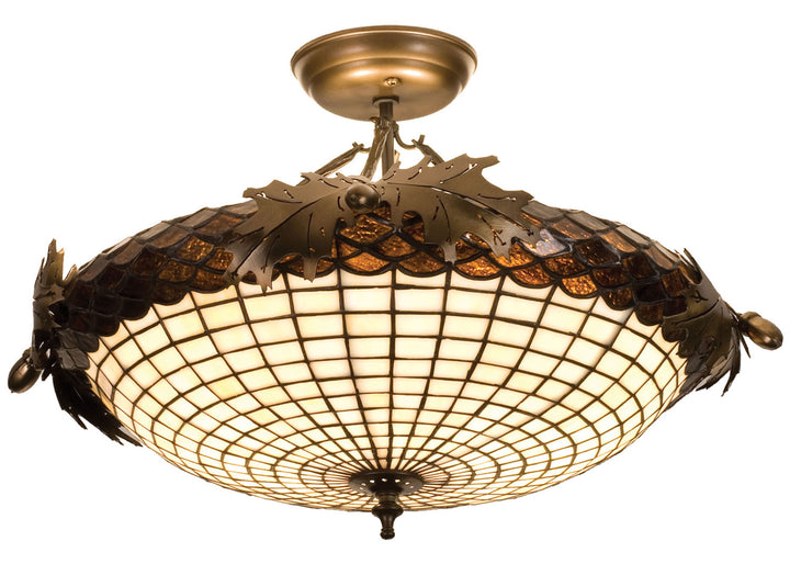 Meyda Tiffany Greenbriar Oak 98966 Ceiling Light - Antique Copper