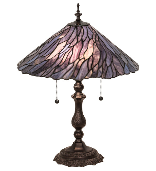 Meyda Tiffany Lighting 218128 Willow Two Light Table Lamp Lamp Bronze / Dark