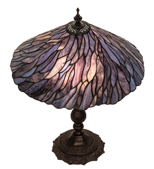 Meyda Tiffany Lighting 218128 Willow Two Light Table Lamp Lamp Bronze / Dark