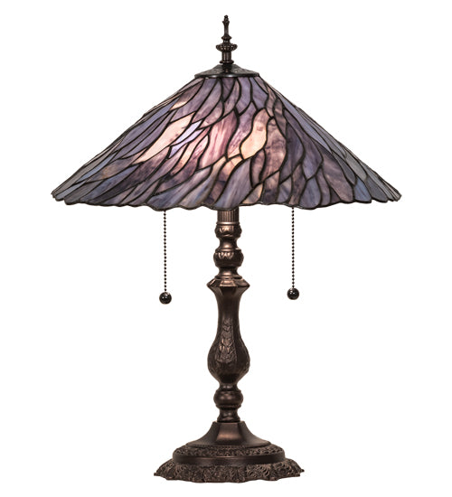 Meyda Tiffany Lighting 218128 Willow Two Light Table Lamp Lamp Bronze / Dark