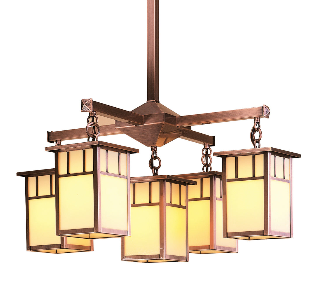 Arroyo Huntington HCH-4L/4-1DTCR-AC Chandelier Light - Antique Copper