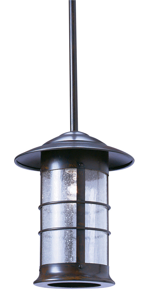 Arroyo Lighting NSH-9LCS-BZ Newport One Light Pendant Outdoor Bronze / Dark