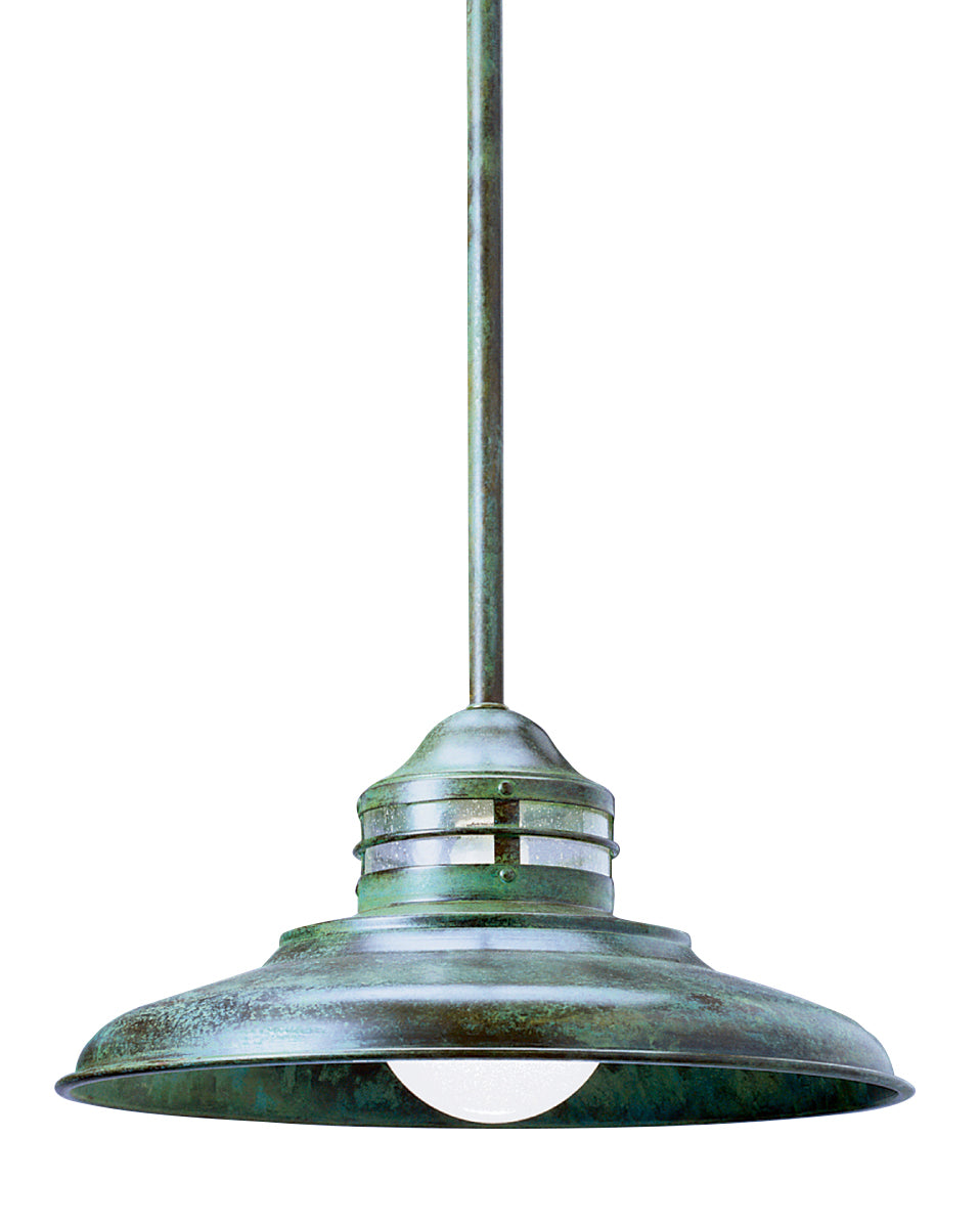 Arroyo Lighting NSH-17CS-VP Newport One Light Pendant Outdoor Verde