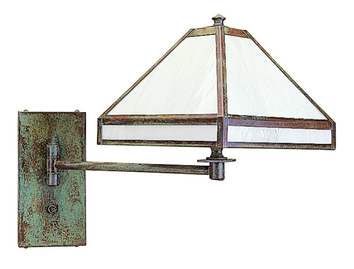 Arroyo Lighting PSA-1EWO-VP Pasadena One Light Wall Mount Swing Arm Lamp Verde