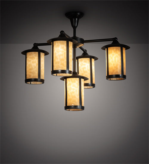 Meyda Tiffany Fulton 218223 Chandelier Light - Craftsman Brown