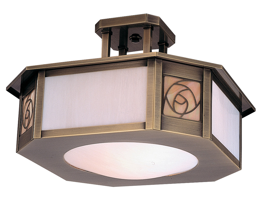 Arroyo Saint Clair SCCM-15GWC-AB Ceiling Light - Antique Brass