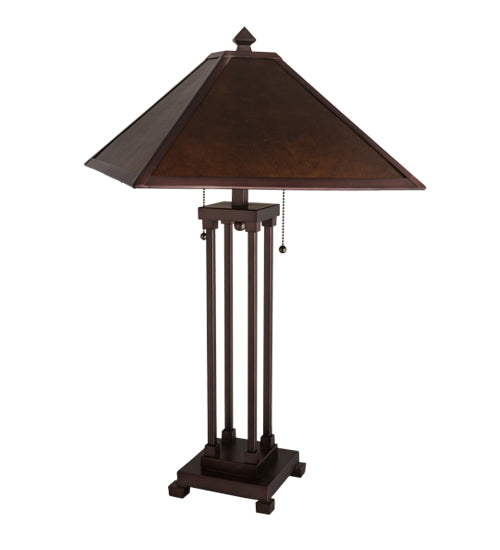 Meyda Tiffany Lighting 218344 Mission Two Light Table Lamp Lamp Bronze / Dark