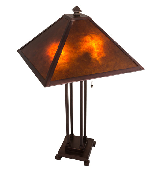 Meyda Tiffany Lighting 218344 Mission Two Light Table Lamp Lamp Bronze / Dark