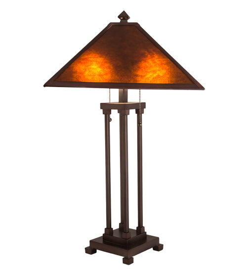 Meyda Tiffany Lighting 218344 Mission Two Light Table Lamp Lamp Bronze / Dark