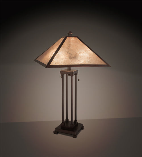 Meyda Tiffany Lighting 218345 Mission Two Light Table Lamp Lamp Bronze / Dark