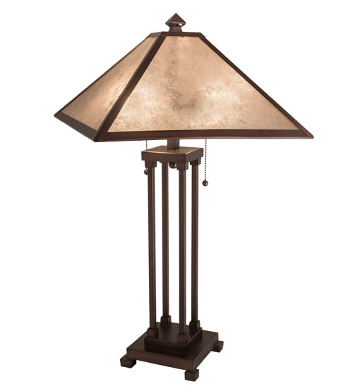 Meyda Tiffany Lighting 218345 Mission Two Light Table Lamp Lamp Bronze / Dark