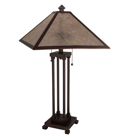 Meyda Tiffany Lighting 218345 Mission Two Light Table Lamp Lamp Bronze / Dark