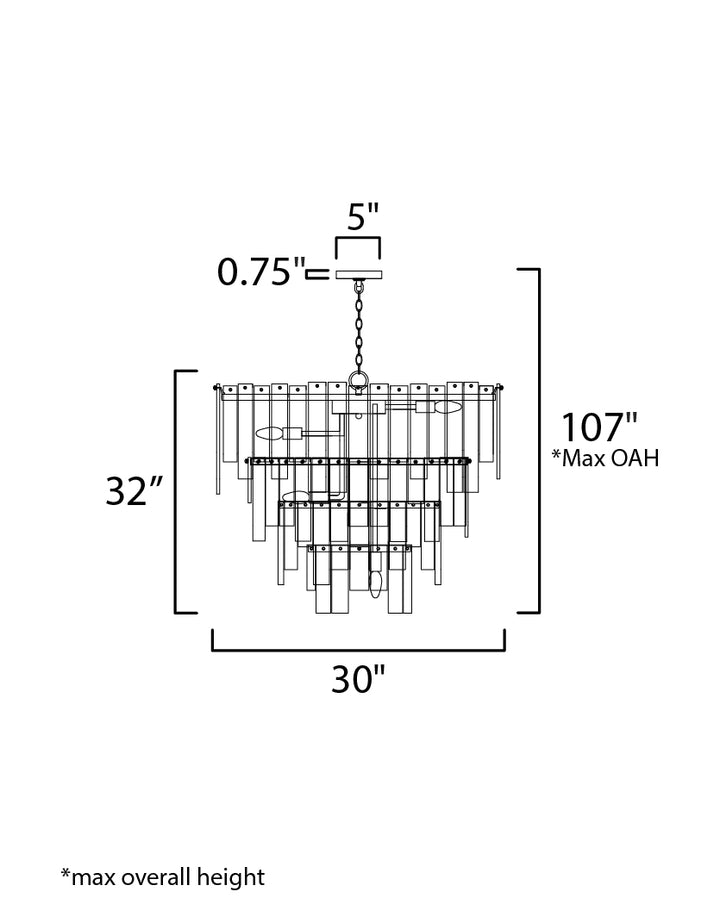 Maxim Warren 21837AGDBZ Chandelier Light - Dark Bronze