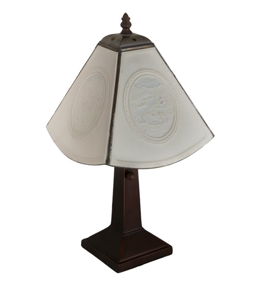 Meyda Tiffany Lighting 218414 Lithophane One Light Accent Lamp Lamp Bronze / Dark