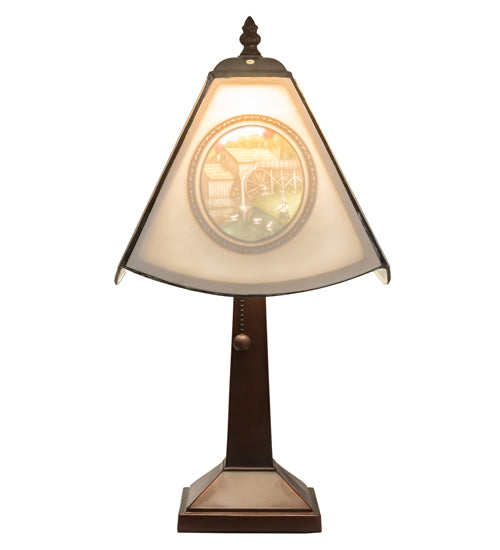 Meyda Tiffany Lighting 218414 Lithophane One Light Accent Lamp Lamp Bronze / Dark