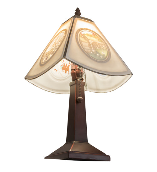 Meyda Tiffany Lighting 218414 Lithophane One Light Accent Lamp Lamp Bronze / Dark