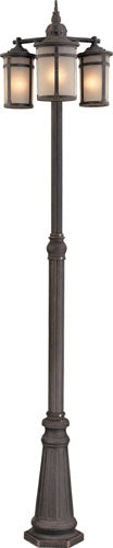 Artcraft Lighting AC8639BZ St. Moritz Three Light Outdoor Post Mount Outdoor Bronze / Dark