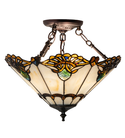 Meyda Tiffany Shell With Jewels 218495 Ceiling Light - Mahogany Bronze