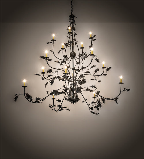 Meyda Tiffany Oak Leaf 218561 Chandelier Light - Timeless Bronze