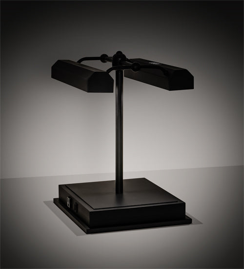 Meyda Tiffany Lighting 218706 Utica Two Light Library Lamp Lamp Bronze / Dark