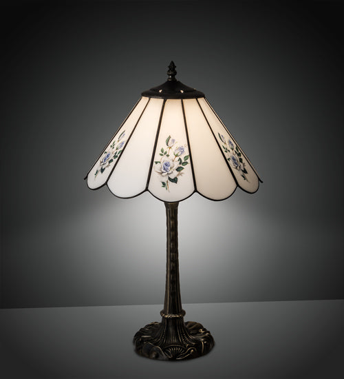 Meyda Tiffany Lighting 218823 Roses One Light Table Lamp Lamp Bronze / Dark