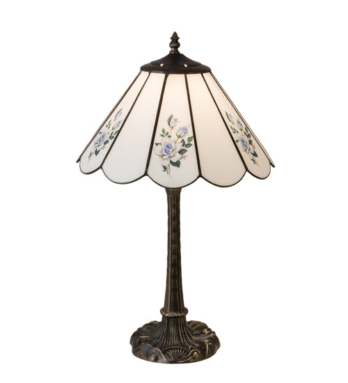 Meyda Tiffany Lighting 218823 Roses One Light Table Lamp Lamp Bronze / Dark