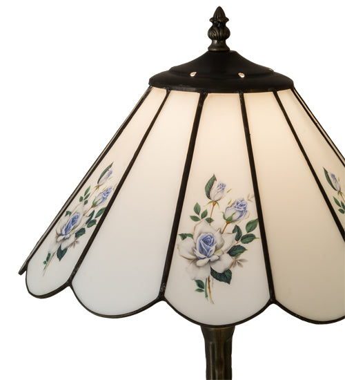 Meyda Tiffany Lighting 218823 Roses One Light Table Lamp Lamp Bronze / Dark