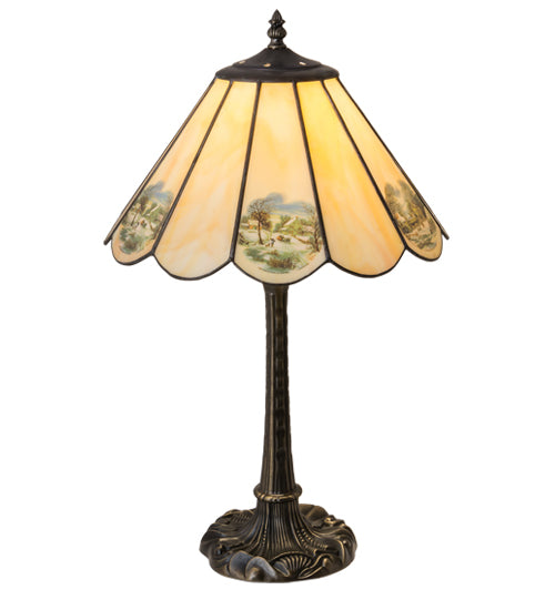 Meyda Tiffany Lighting 218838 Americana One Light Table Lamp Lamp Brass - Antique