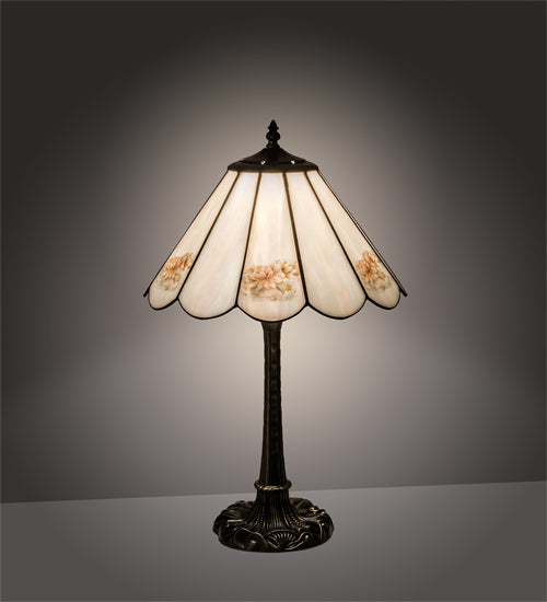Meyda Tiffany Lighting 218840 Roses One Light Table Lamp Lamp Bronze / Dark