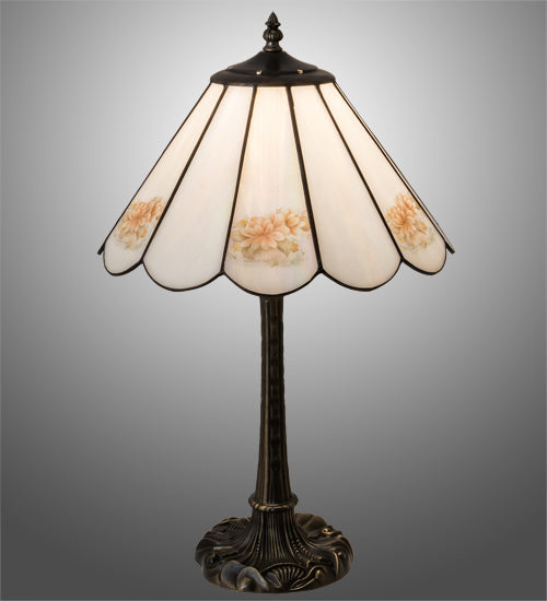 Meyda Tiffany Lighting 218840 Roses One Light Table Lamp Lamp Bronze / Dark