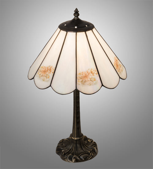 Meyda Tiffany Lighting 218840 Roses One Light Table Lamp Lamp Bronze / Dark