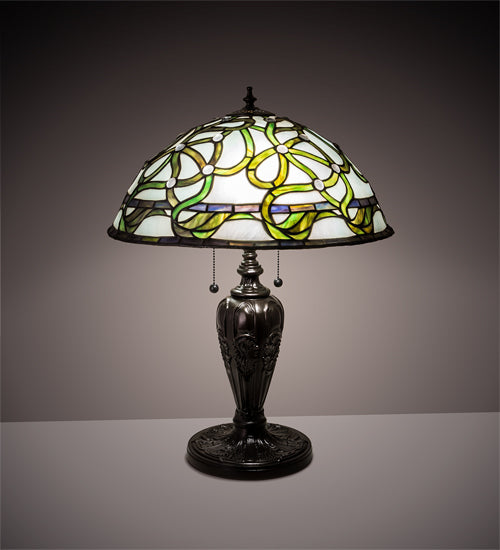 Meyda Tiffany Lighting 218951 Mediterranean Two Light Table Lamp Lamp Bronze / Dark