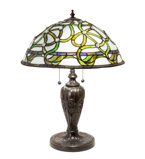 Meyda Tiffany Lighting 218951 Mediterranean Two Light Table Lamp Lamp Bronze / Dark