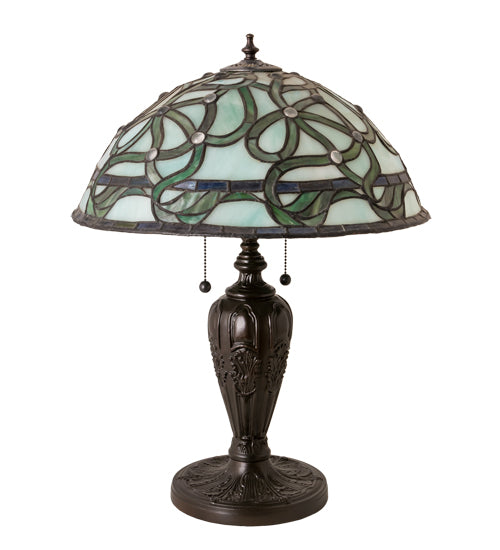Meyda Tiffany Lighting 218951 Mediterranean Two Light Table Lamp Lamp Bronze / Dark