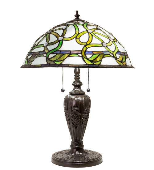 Meyda Tiffany Lighting 218951 Mediterranean Two Light Table Lamp Lamp Bronze / Dark