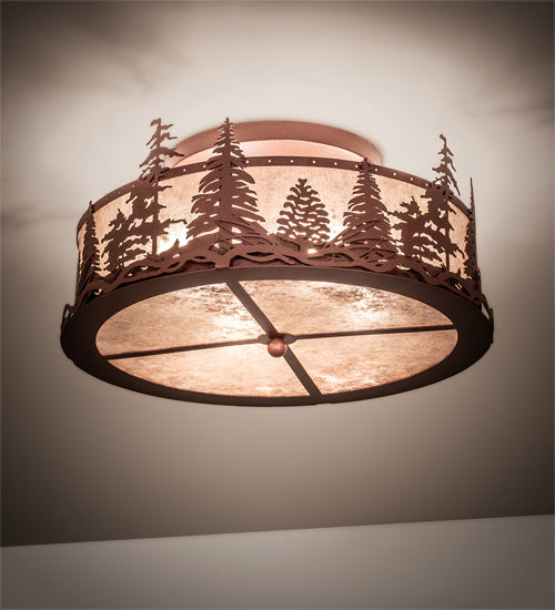 Meyda Tiffany Tall Pines 219183 Ceiling Light - Rust