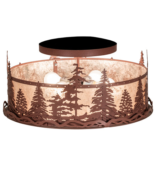 Meyda Tiffany Tall Pines 219183 Ceiling Light - Rust