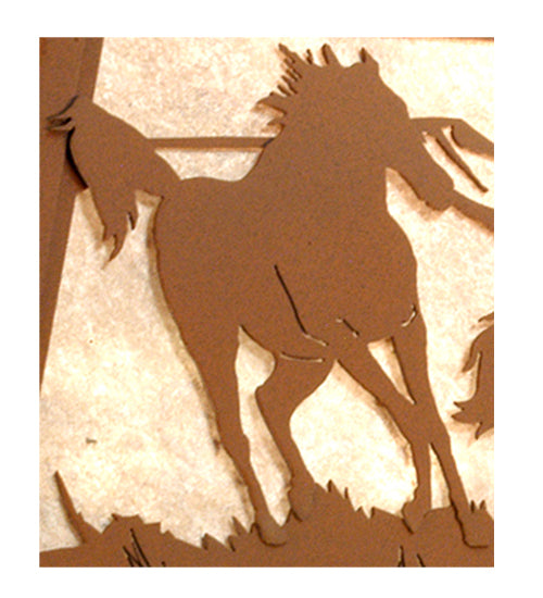 Meyda Tiffany Running Horses 107887 Pendant Light - Rust