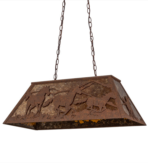 Meyda Tiffany Running Horses 107887 Pendant Light - Rust