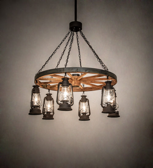 Meyda Tiffany Miners Lantern 219573 Chandelier Light - Dark Roast