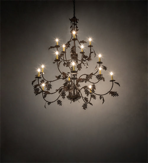 Meyda Tiffany Oak Leaf 219577 Chandelier Light - Cafe-Noir