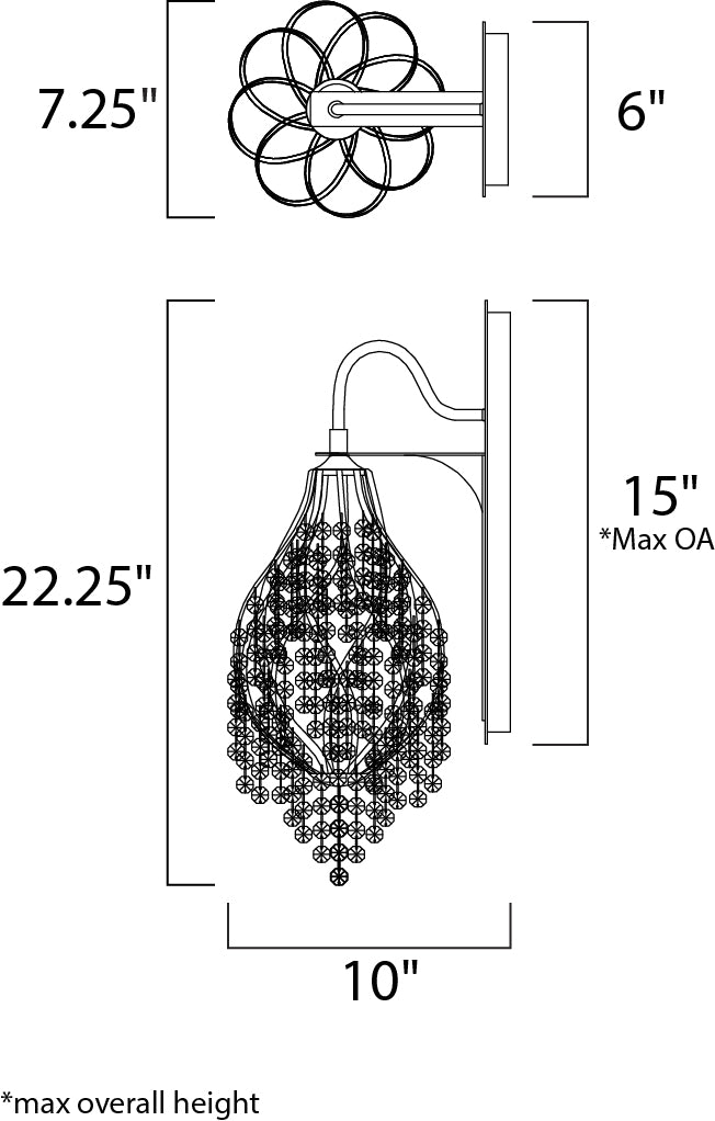 Maxim Twirl 22001CGOI Wall Sconce Light - Oil Rubbed Bronze