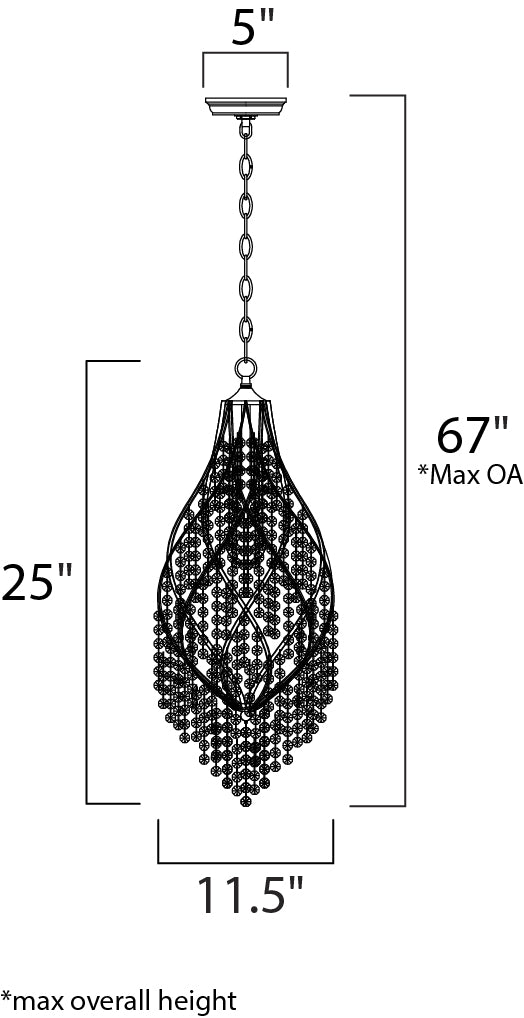 Maxim Twirl 22005BCGS Pendant Light - Golden Silver